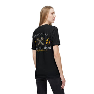 "Born and Raised" Blue Collar T-Shirt