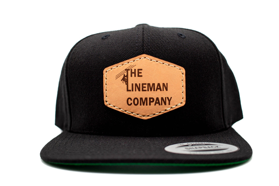 "The Lineman Company" Leather Patch Flat Bill