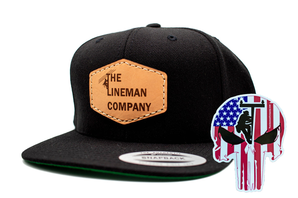 "The Lineman Company" Leather Patch Flat Bill