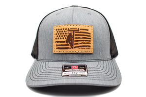 "Lineman Flag" Leather Patch Richardson 112 Hat