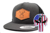 "Blue Collar Lineman" Leather Patch Flat Bill Snapback