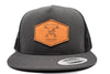 "Blue Collar Lineman" Leather Patch Flat Bill Snapback