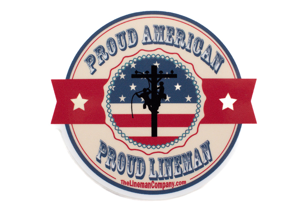 "Proud Lineman" 2.5x2.5" Sticker