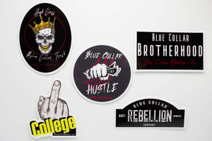 "Blue Collar Hustle" 2.5x2.5" Sticker