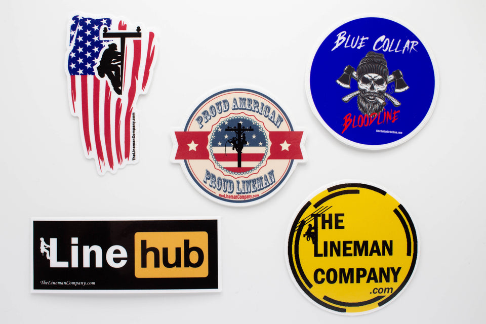 "Proud Lineman" 2.5x2.5" Sticker
