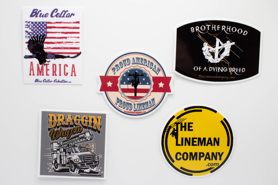 "Proud Lineman" 2.5x2.5" Sticker