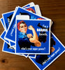 "Badass Linewife" 2x2" Sticker