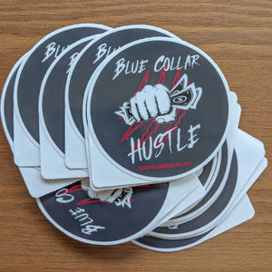 "Blue Collar Hustle" 2.5x2.5" Sticker