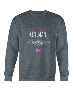 "Proud Mom of a Lineman" Crewneck Sweatshirt (6 Colors)