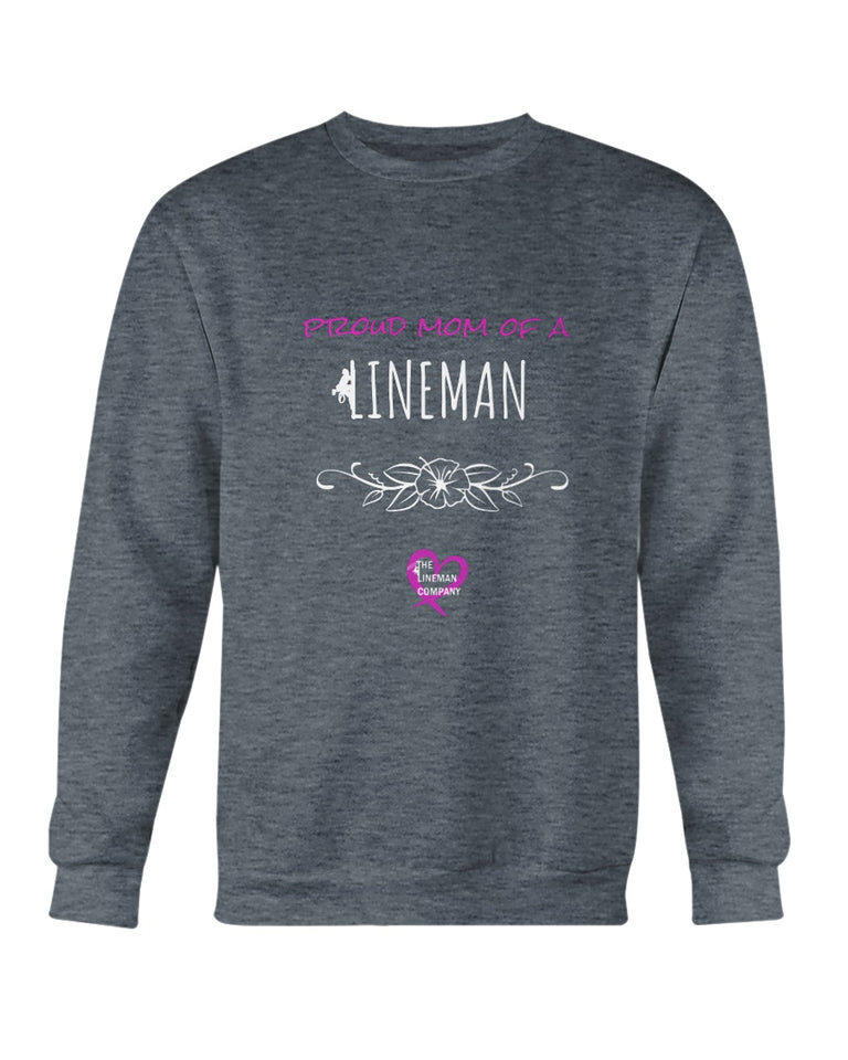 "Proud Mom of a Lineman" Crewneck Sweatshirt (6 Colors)