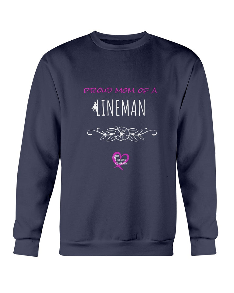 "Proud Mom of a Lineman" Crewneck Sweatshirt (6 Colors)