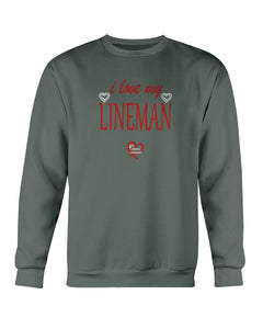 "I Love My Lineman" Crewneck Sweatshirt (7 Colors)