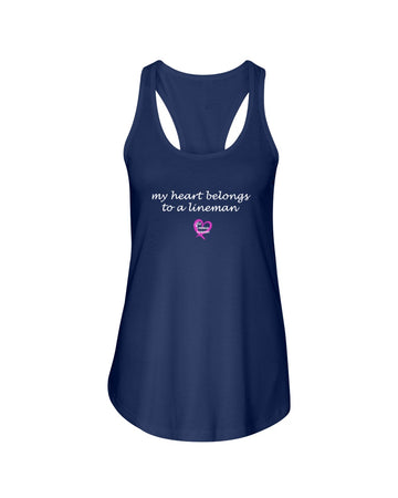 "My Heart Belongs to a Lineman" Tank Top (4 Colors)