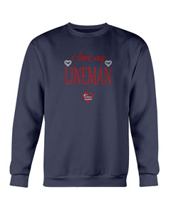 "I Love My Lineman" Crewneck Sweatshirt (7 Colors)