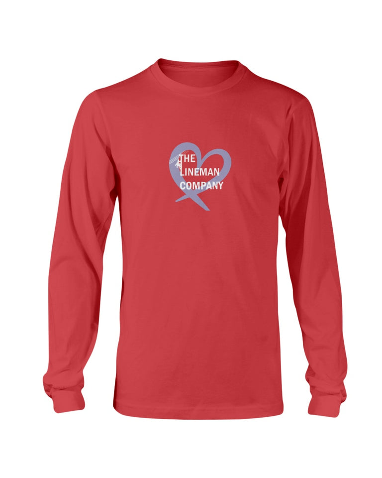 "The Lineman Company Heart" Original Long Sleeve T-Shirt (12 Colors)