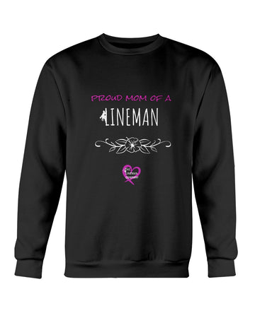 "Proud Mom of a Lineman" Crewneck Sweatshirt (6 Colors)