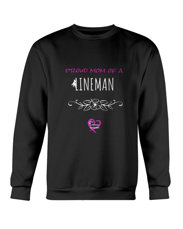 "Proud Mom of a Lineman" Crewneck Sweatshirt (6 Colors)
