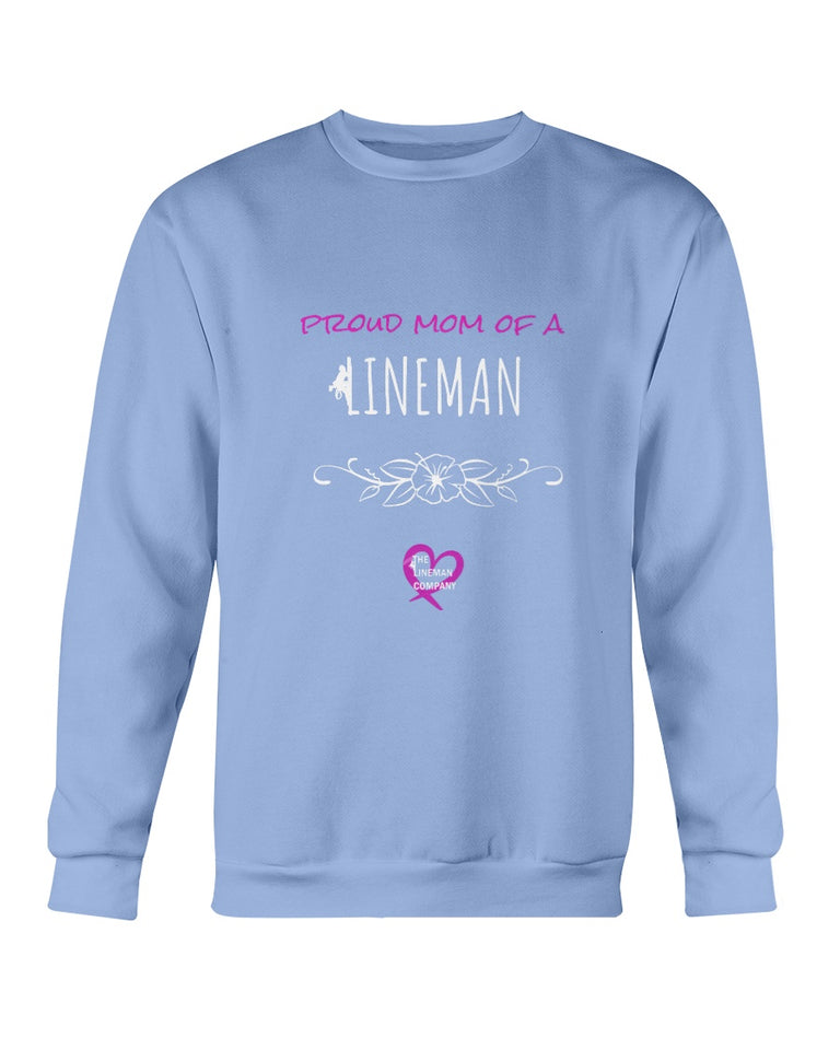"Proud Mom of a Lineman" Crewneck Sweatshirt (6 Colors)